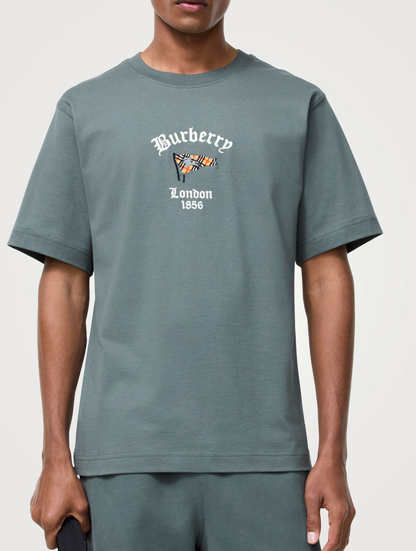BURBERRY Check Flag Cotton T-shirt | Holt Renfrew