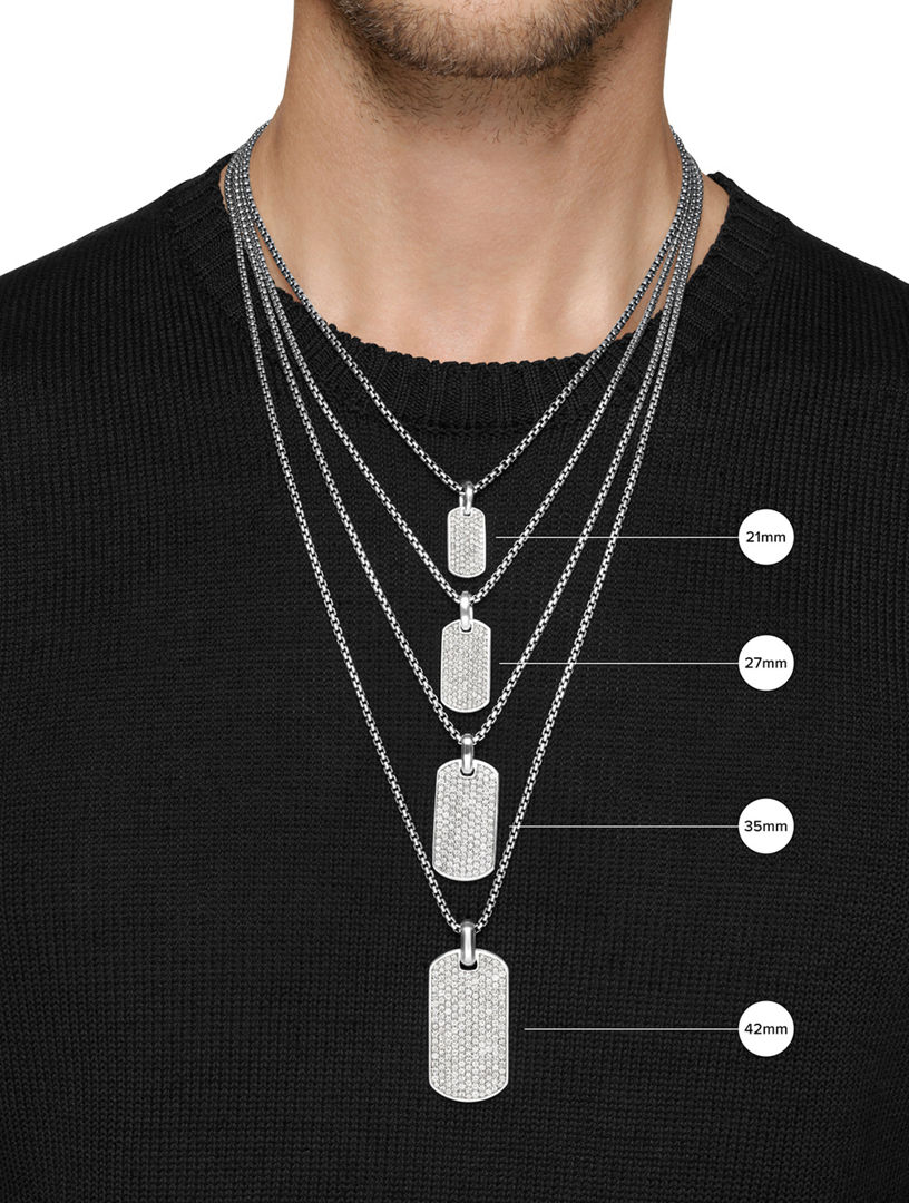 Pietersite Stone David Yurman Pietersite Dog Tag Chevron Tag In