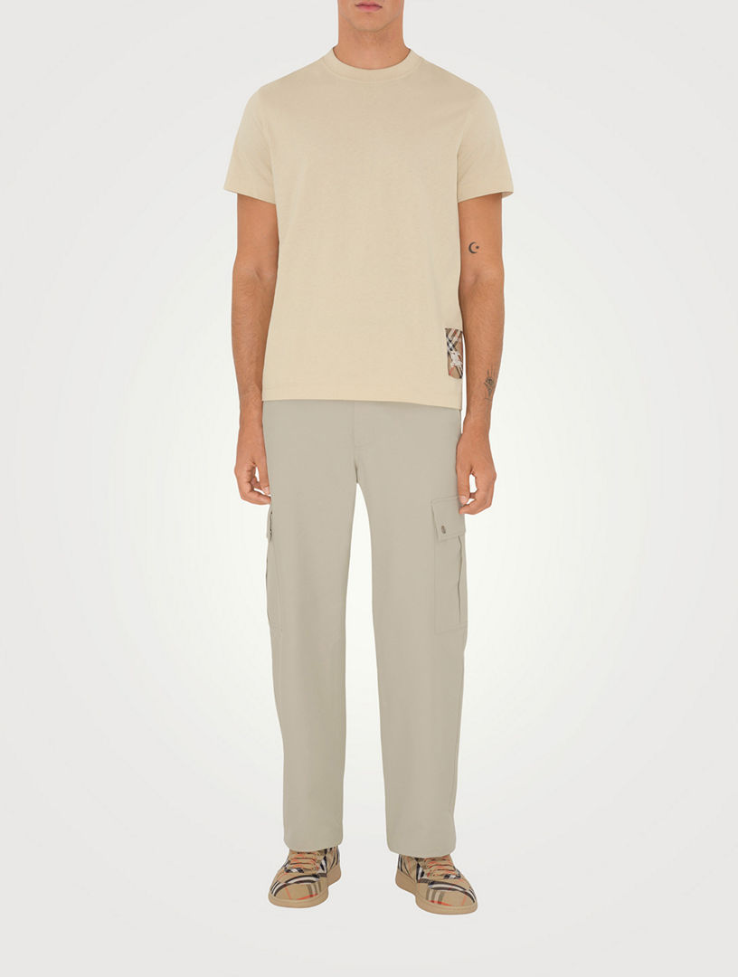 BURBERRY Check Label Cotton T-shirt | Holt Renfrew