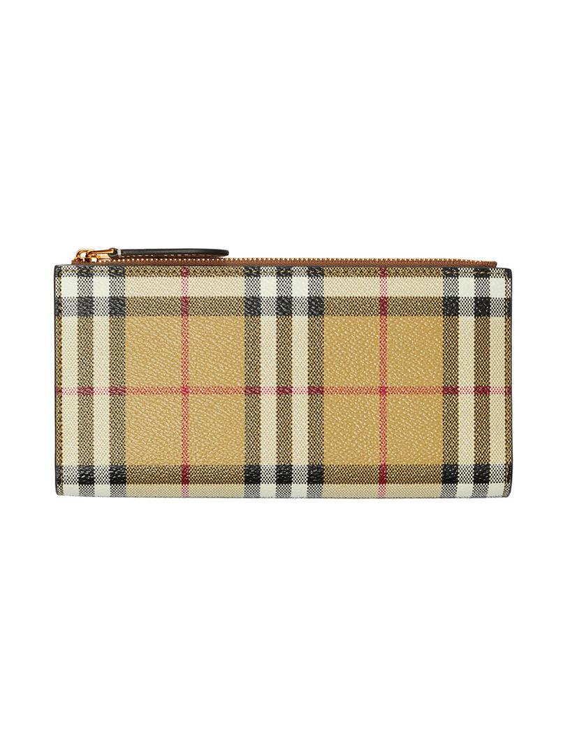 Large Check Bifold Wallet