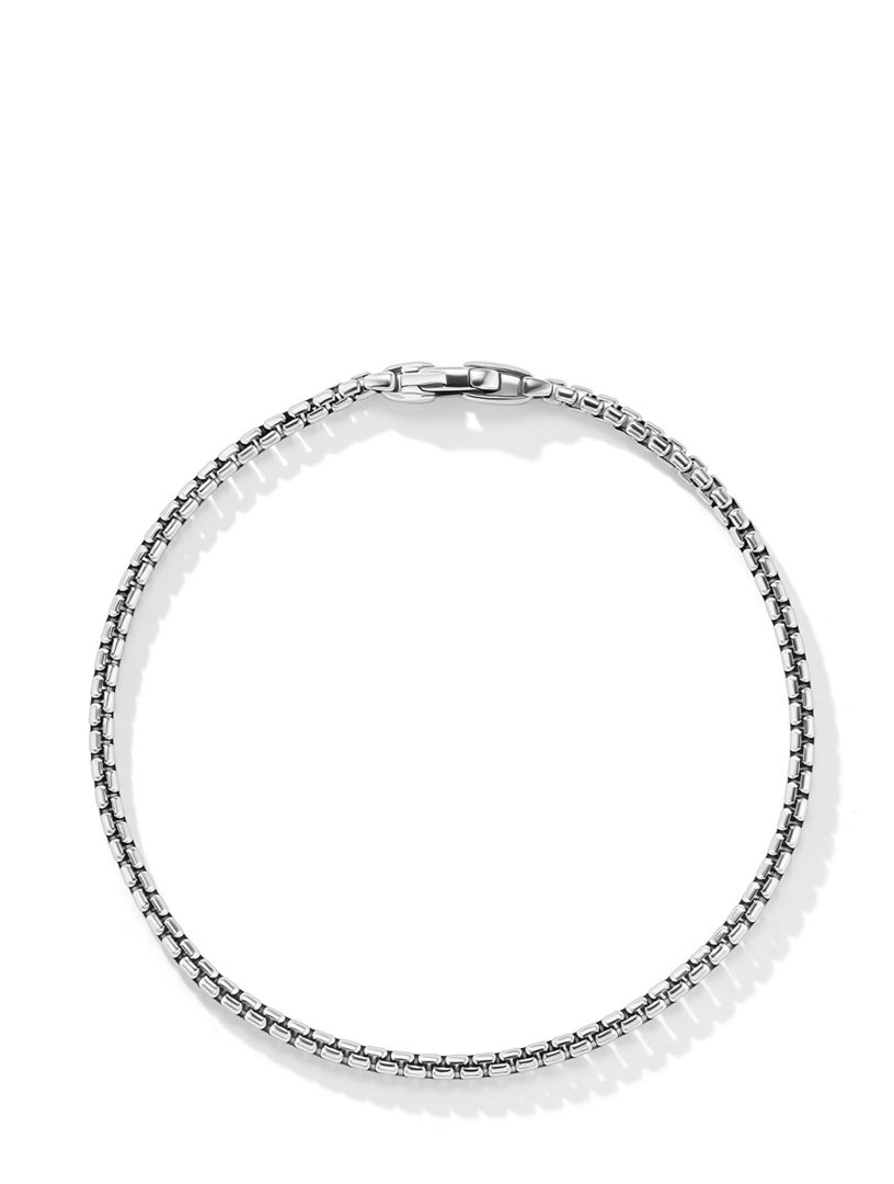 Box Chain Bracelet Sterling Silver, 2.7mm