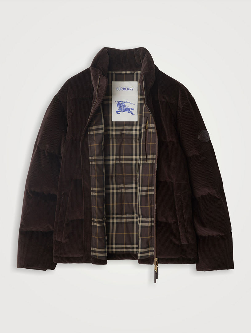 BURBERRY Corduroy Snowdon Puffer Jacket | Holt Renfrew