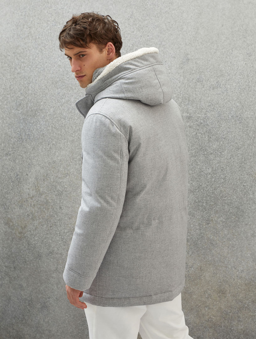 Hooded hotsell wool parka