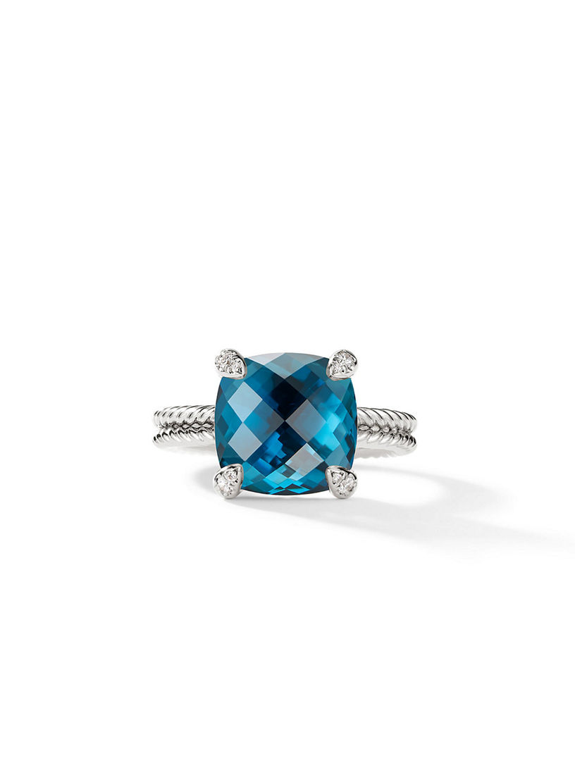 David yurman chatelaine hot sale ring blue topaz