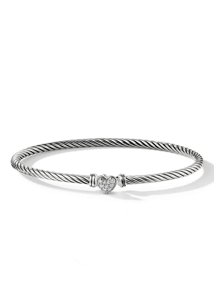 DAVID YURMAN Cable Collectibles® Heart Bracelet In Sterling Silver