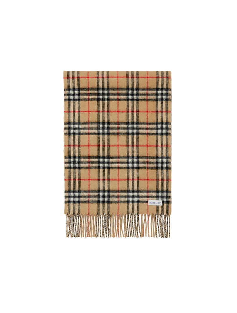 Reversible Check Cashmere Scarf