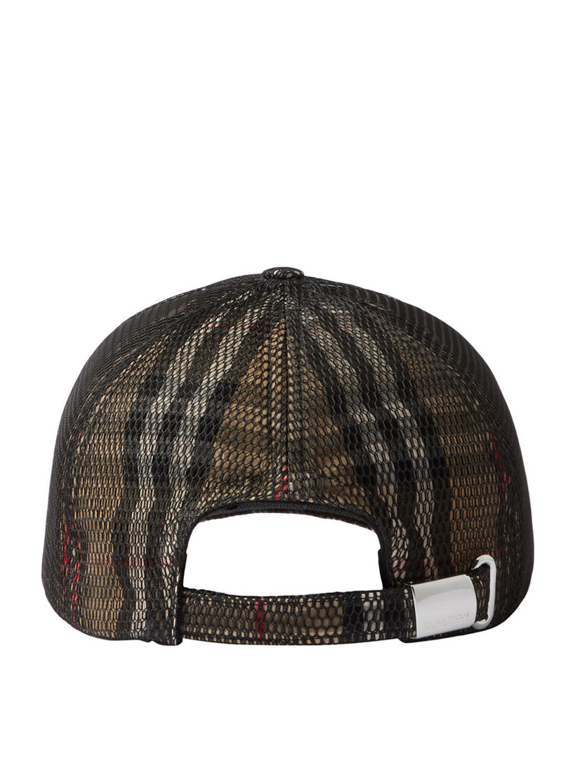 BURBERRY Mesh Overlay Check Baseball Cap | Holt Renfrew