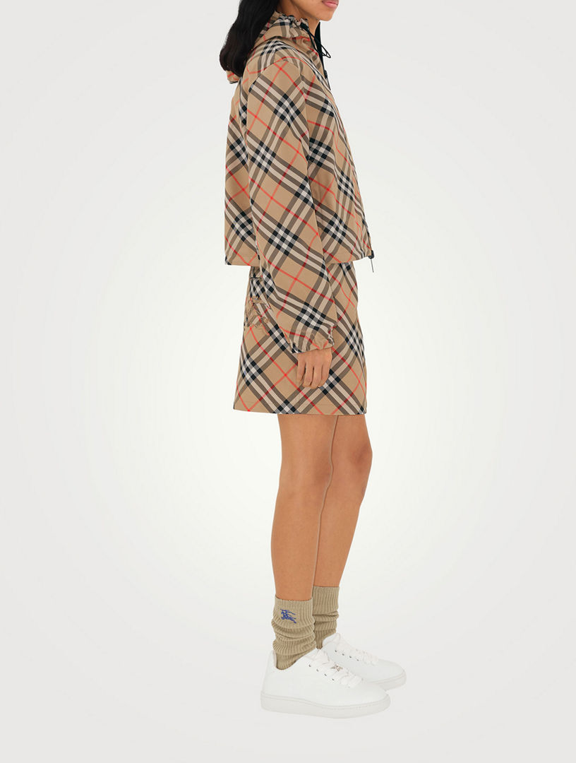 BURBERRY Cropped Reversible Check Jacket | Holt Renfrew