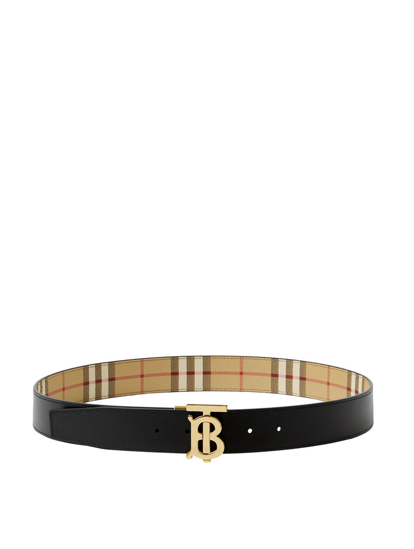 BURBERRY Reversible Check Tb Belt | Holt Renfrew