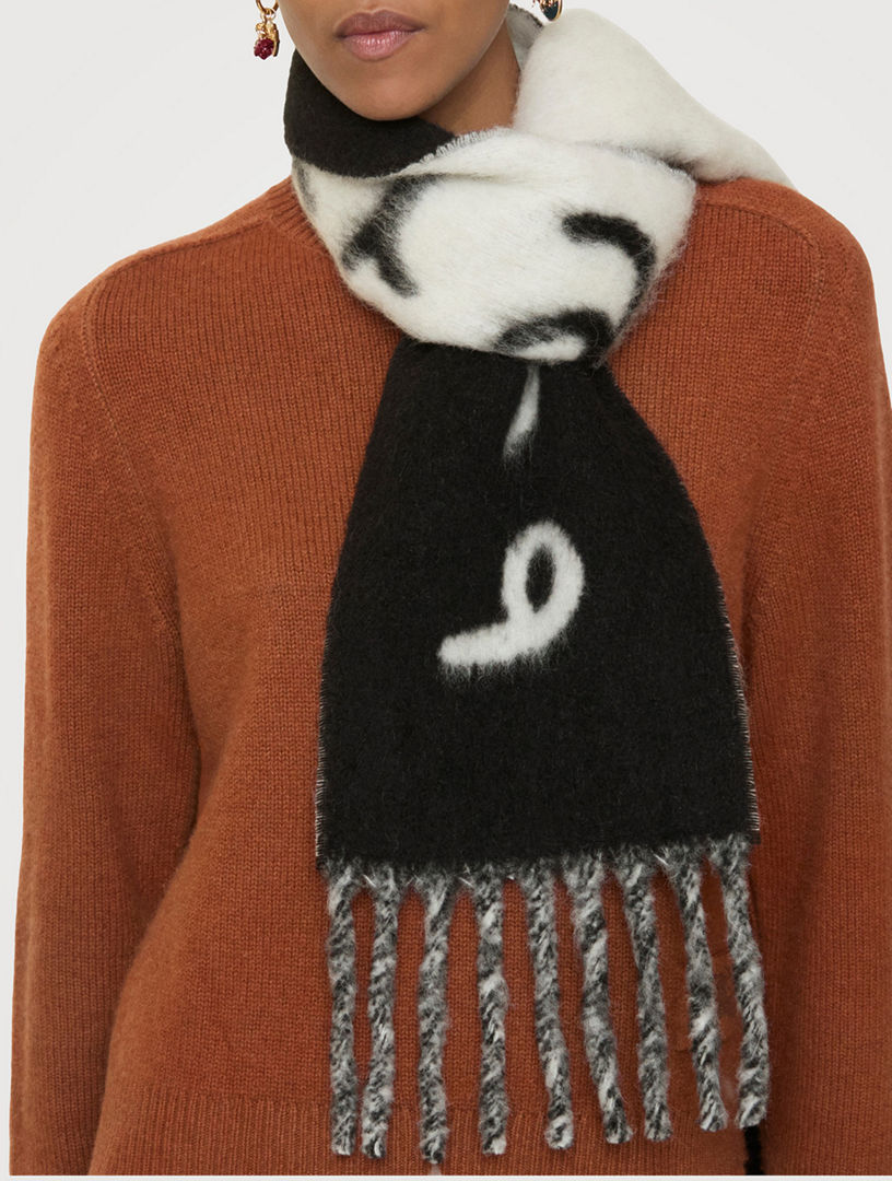 BURBERRY Reversible Logo Alpaca Wool Blend Scarf | Holt Renfrew