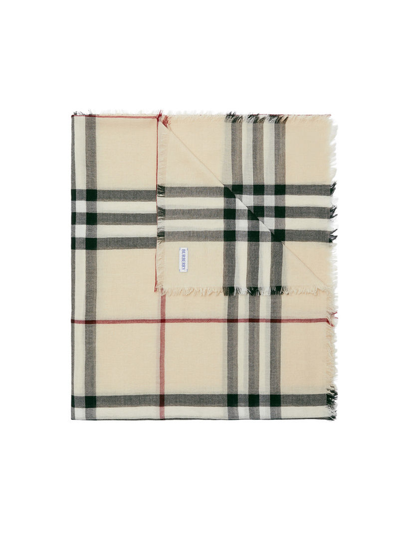 Check Wool Scarf