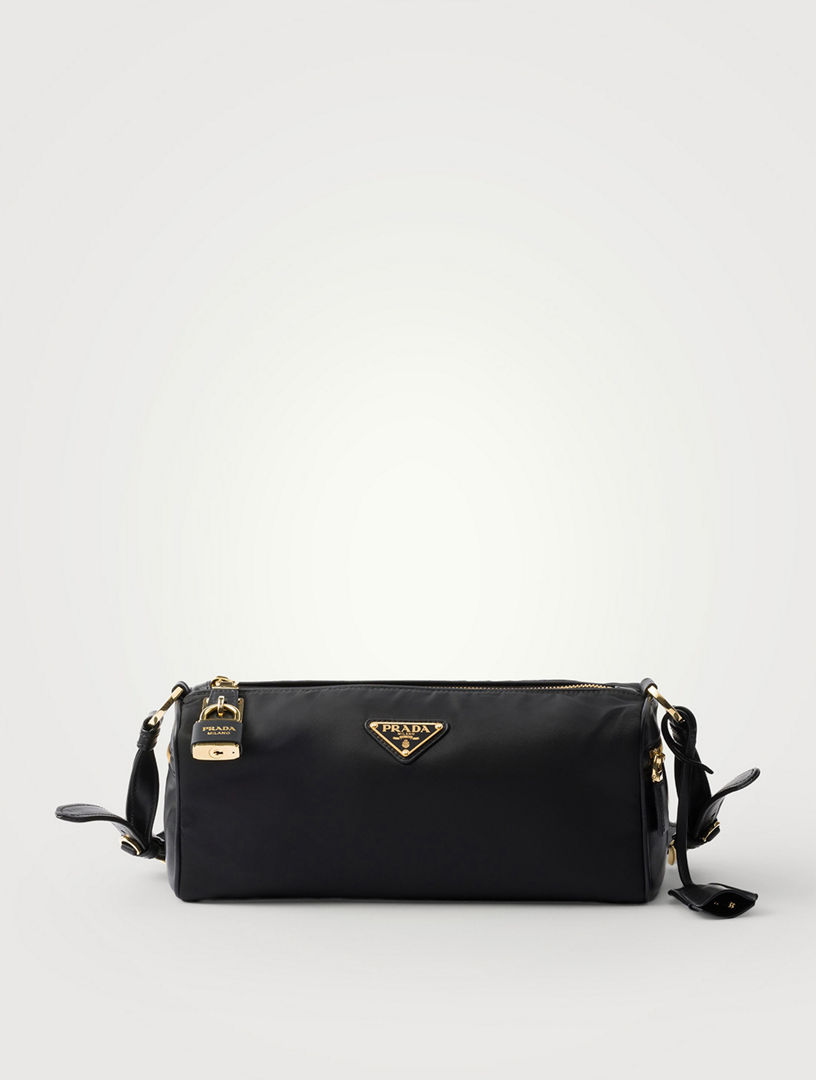 PRADA Medium Re-nylon And Leather Shoulder Bag With Padlock | Holt