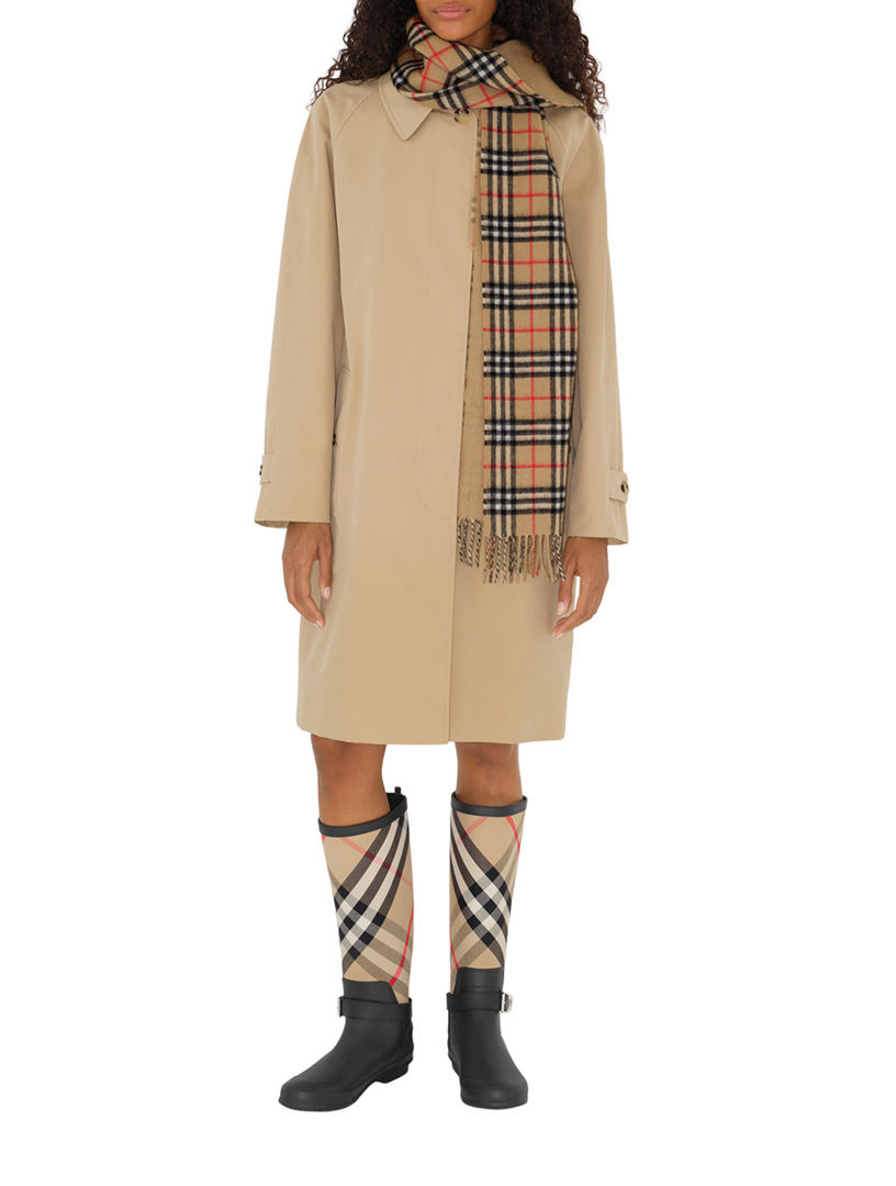 Reversible Check Cashmere Scarf