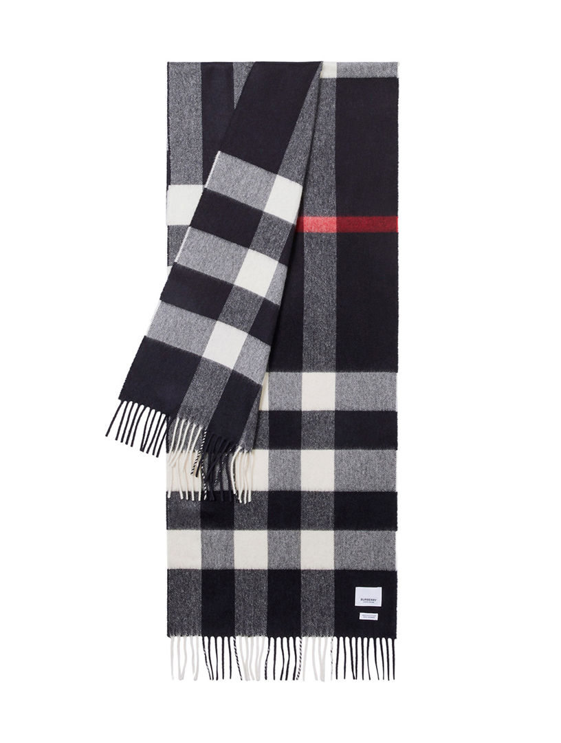 Burberry black cashmere scarf sale