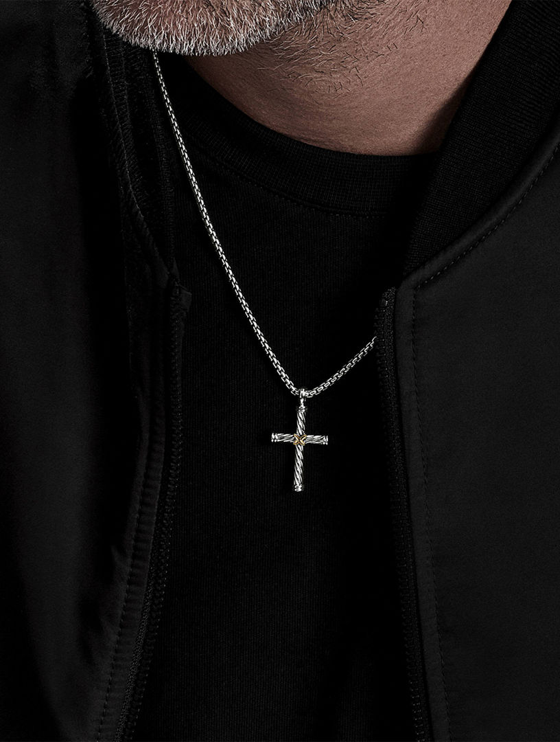 Cable on sale cross necklace