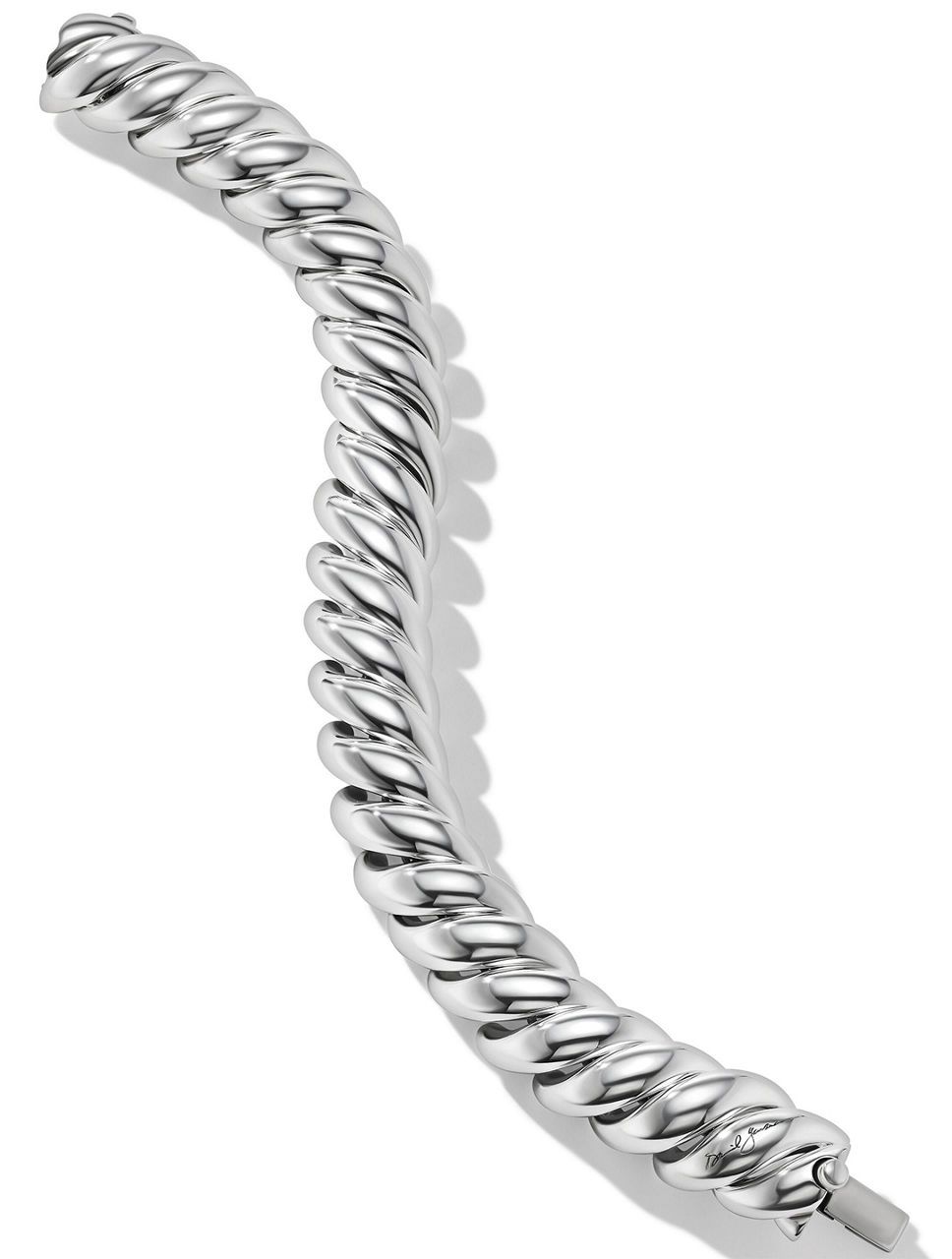 Sculpted Cable Bracelet Sterling Silver, 14mm