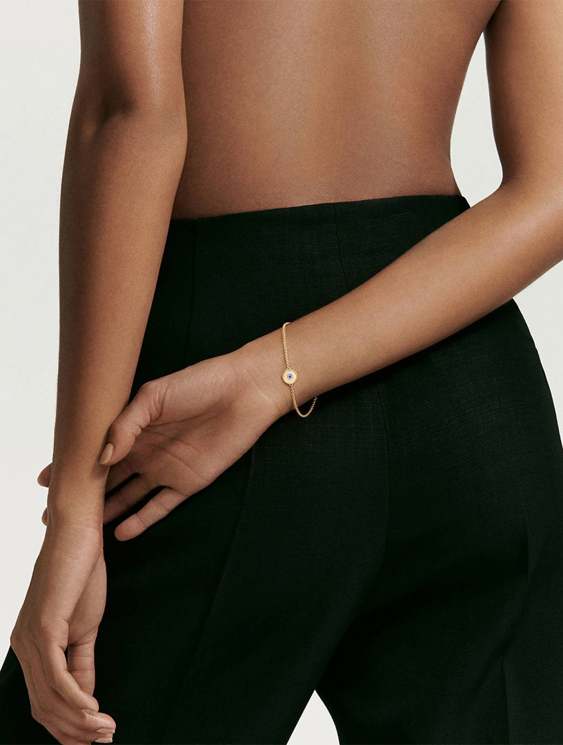 DAVID YURMAN Cable Collectibles Evil Eye Bracelet In 18k Yellow Gold With Pave Sapphires And Diamonds Holt Renfrew