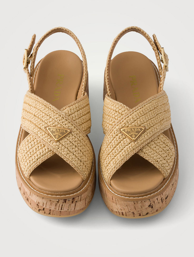 PRADA Crochet Platform Sandals | Holt Renfrew