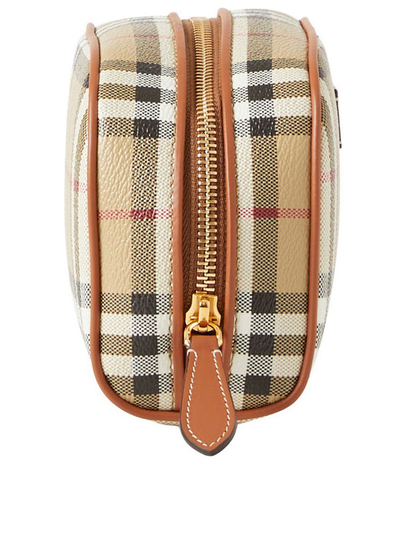 BURBERRY Vintage Check cotton-blend bouclé tweed shoulder bag