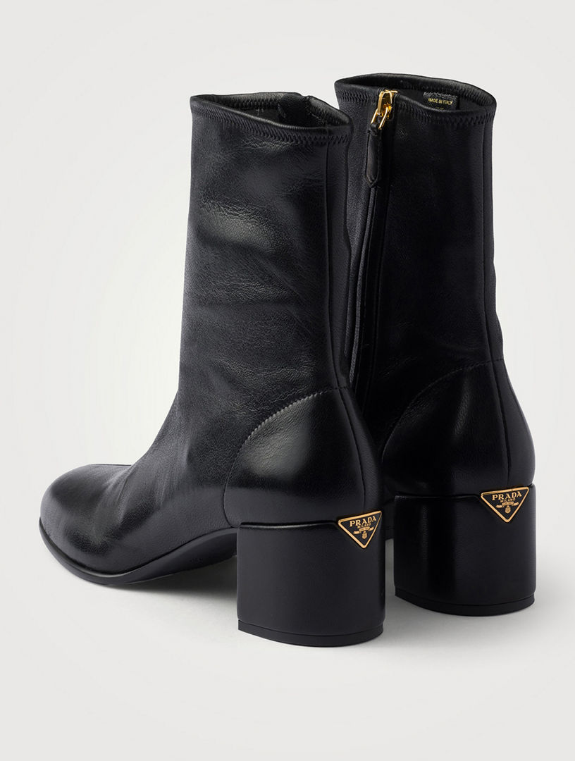 PRADA Stretch Nappa Leather Booties | Holt Renfrew