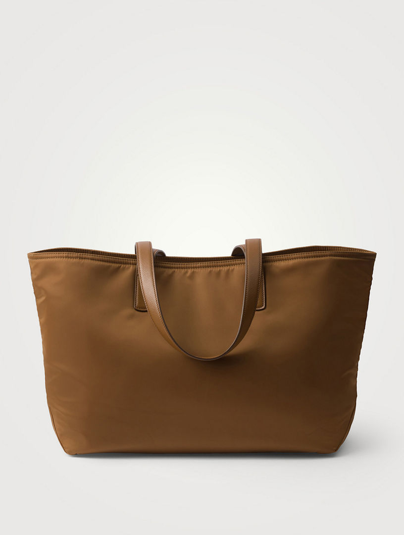 トートバッグ PRADA ORANGE RE-NYLON LARGE RE-EDITION 1978 SHOPPING BAG Black Prada Re-Edition 1978 large Re-Nylon and Saffiano