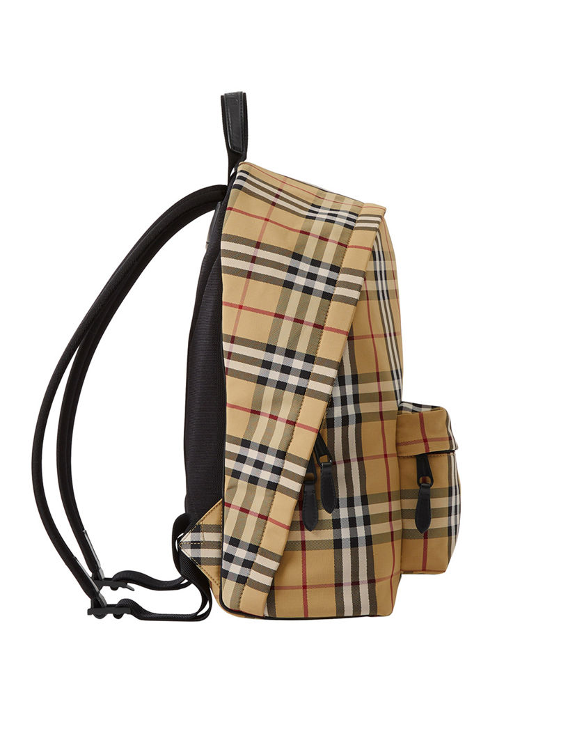 Burberry check outlet backpack