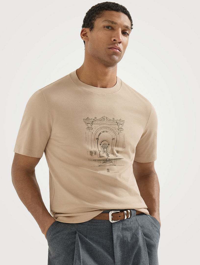 【新品定価13万】BRUNELLO CUCINELLI　半袖ニットシャツ BRUNELLO CUCINELLI （ブルネロクチネリ） Uネック半袖Tシャツ