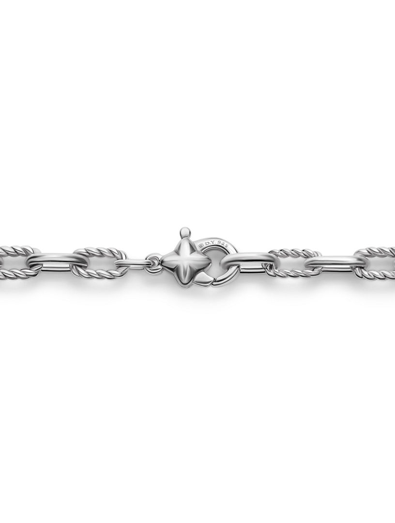 Pearl Classics Station Chain Necklace In Sterling Silver With Turquoise, 4mm
