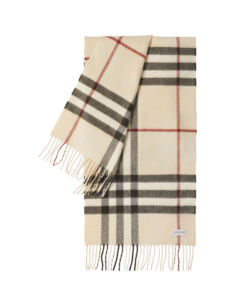 BURBERRY Check Cashmere Scarf