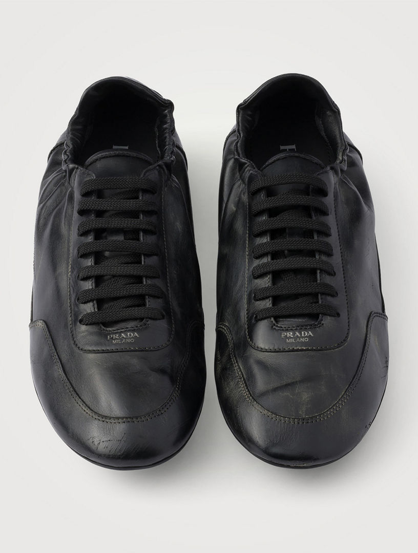 PRADA Collapse Leather Sneakers | Holt Renfrew