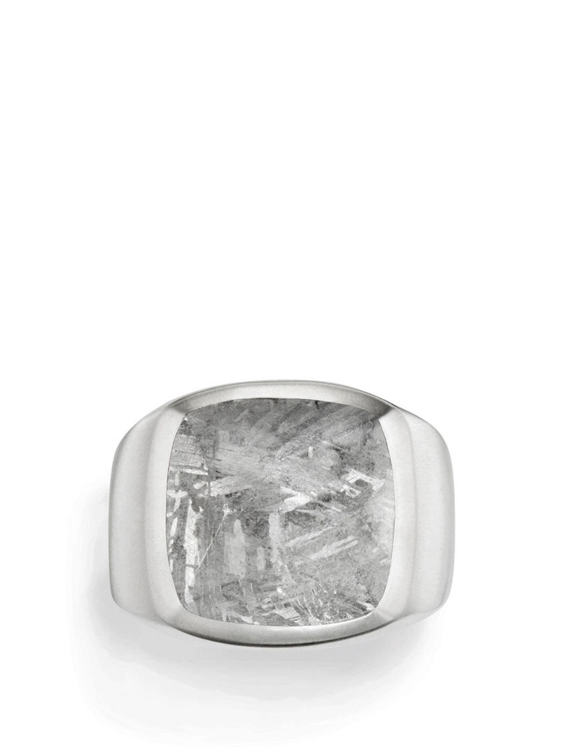 Meteorite signet store ring