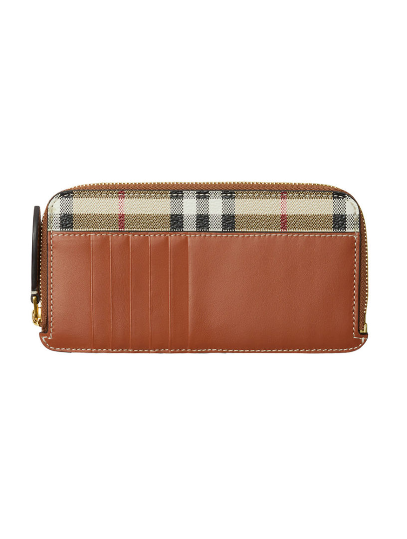 BURBERRY Large Check Zip Card Case Holt Renfrew