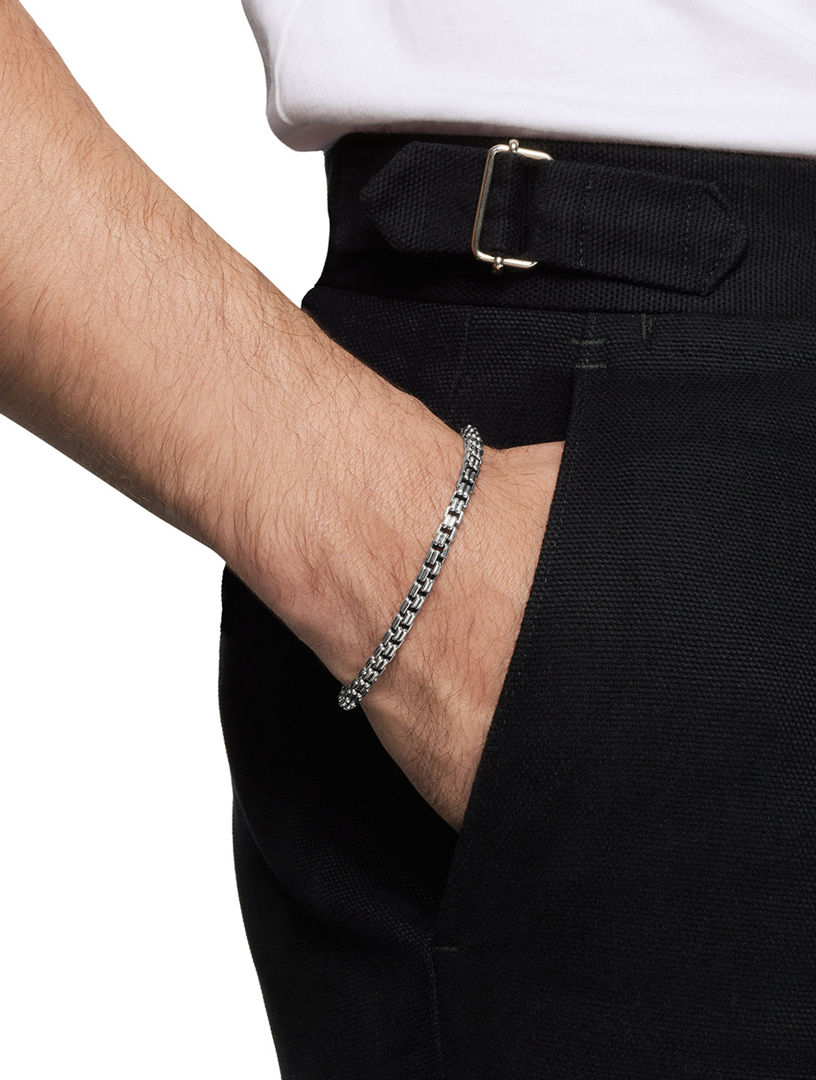 DAVID YURMAN Double Box Chain Bracelet In Sterling Silver, 4mm