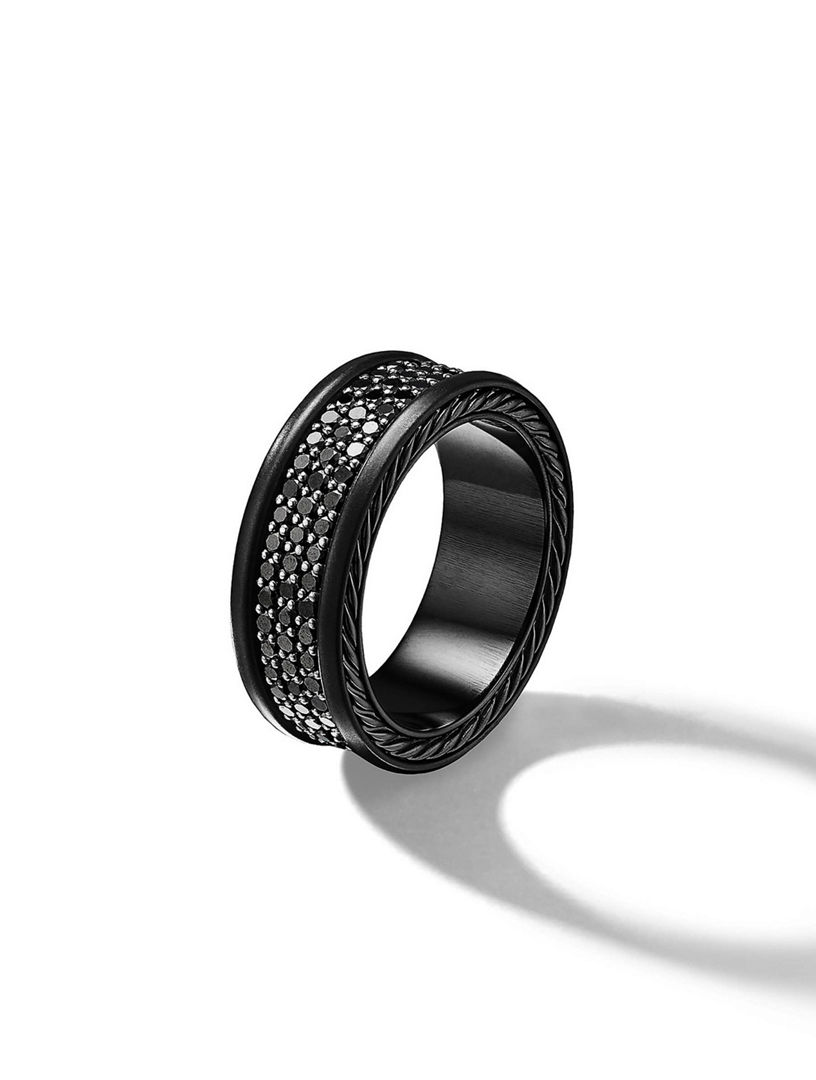 David yurman ring black on sale diamond