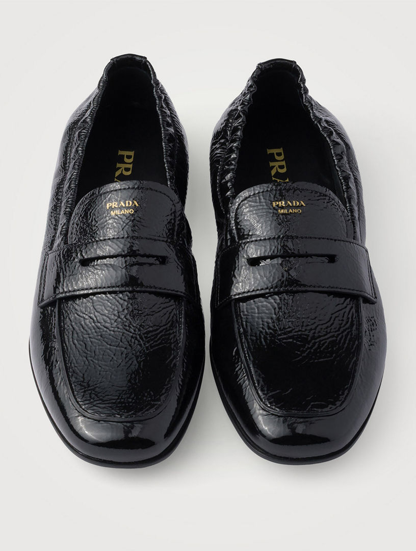PRADA Shuffle Patent Leather Loafers | Holt Renfrew