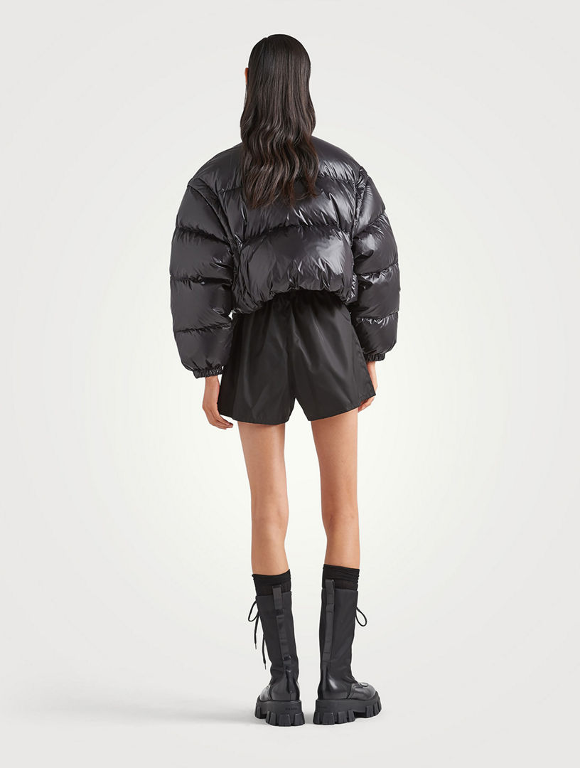 PRADA Re-nylon Cropped Convertible Down Jacket | Holt Renfrew