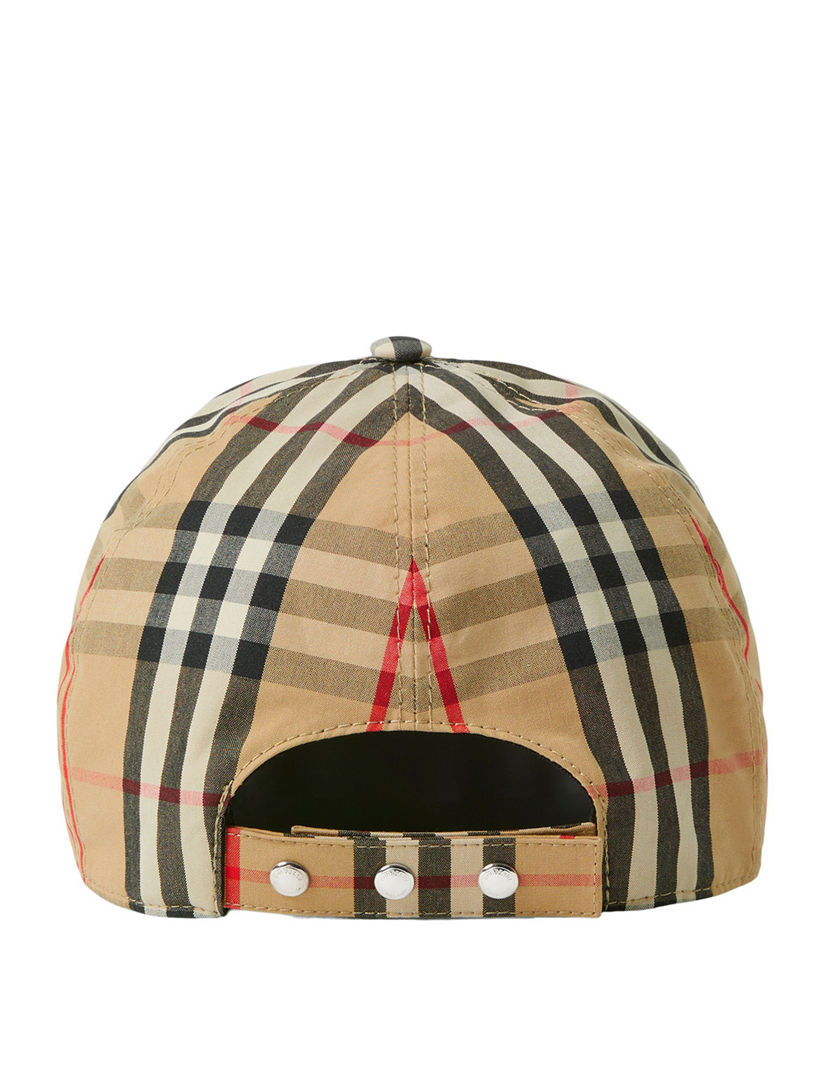 BURBERRY Monogram Motif Vintage Check Cotton Baseball Cap | Holt