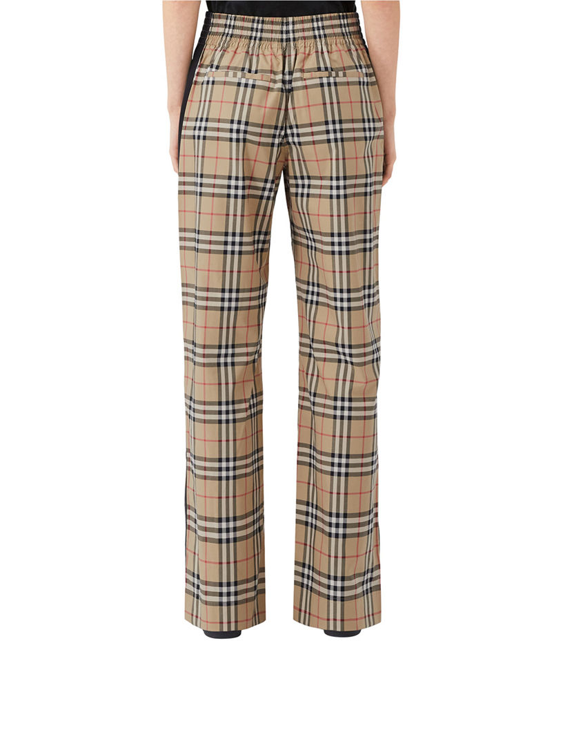 Vintage check deals cotton trousers