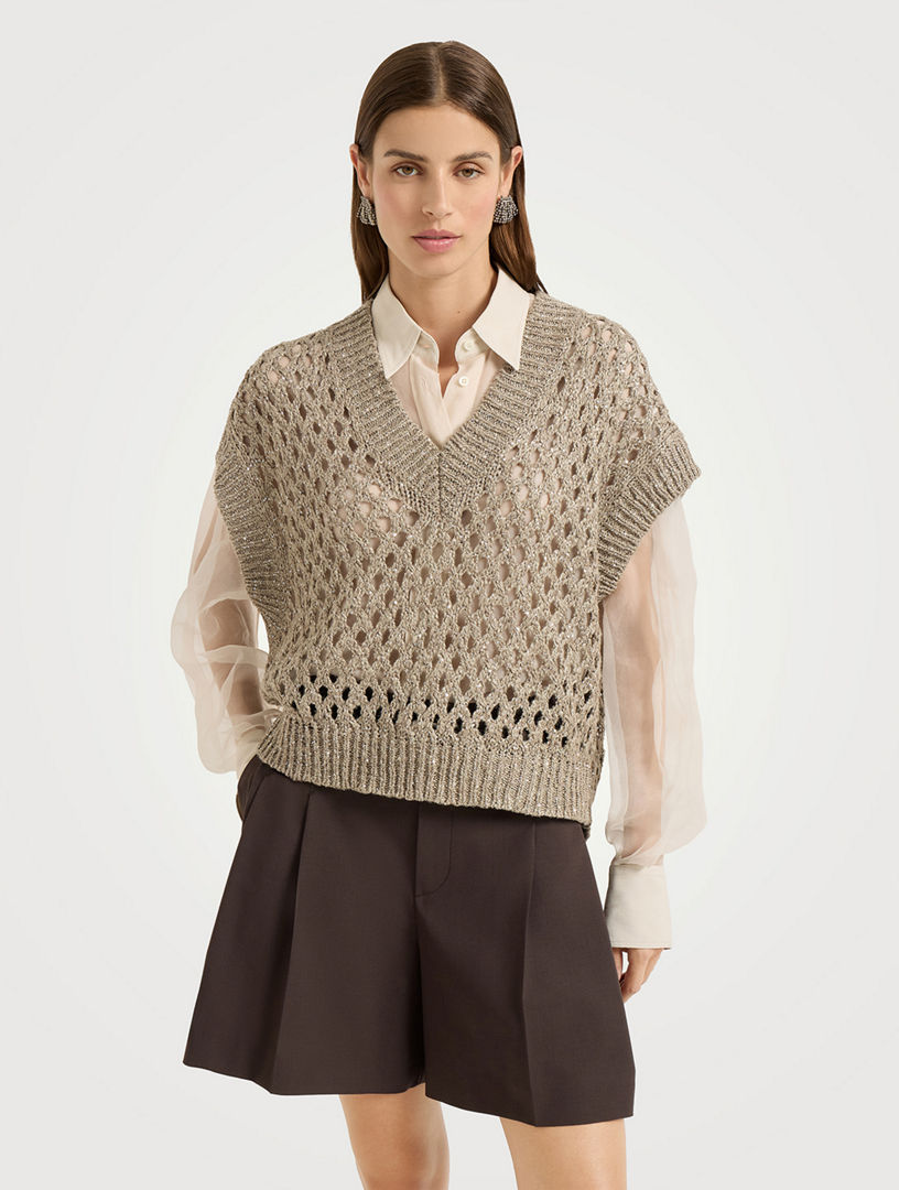 BRUNELLO CUCINELLI Dazzling Net Sweater | Holt Renfrew
