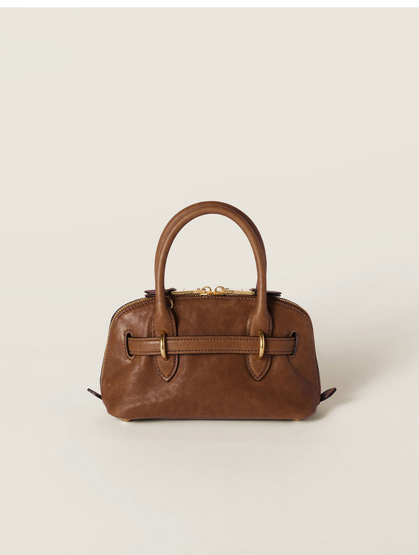 【MIU MIU】AVENTURE MINI LEATHER BAG Black Aventure Mini Nappa Leather Bag | Miu Miu