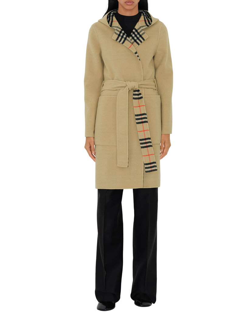 BURBERRY Mid length Reversible Check Wool Car Coat Holt Renfrew