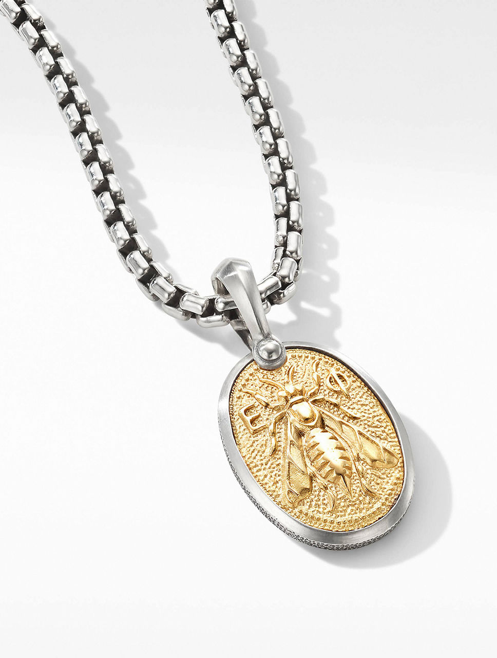 Petrvs® Angel Pendant in Sterling Silver with 18K Yellow Gold
