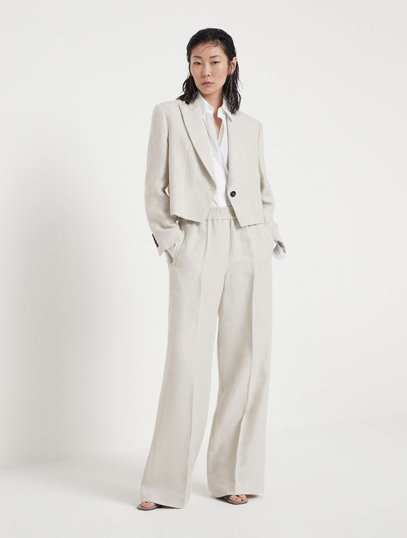 BRUNELLO CUCINELLI アイボリー ジャケット 42 BRUNELLO CUCINELLI アイボリー ジャケット 42 レディース