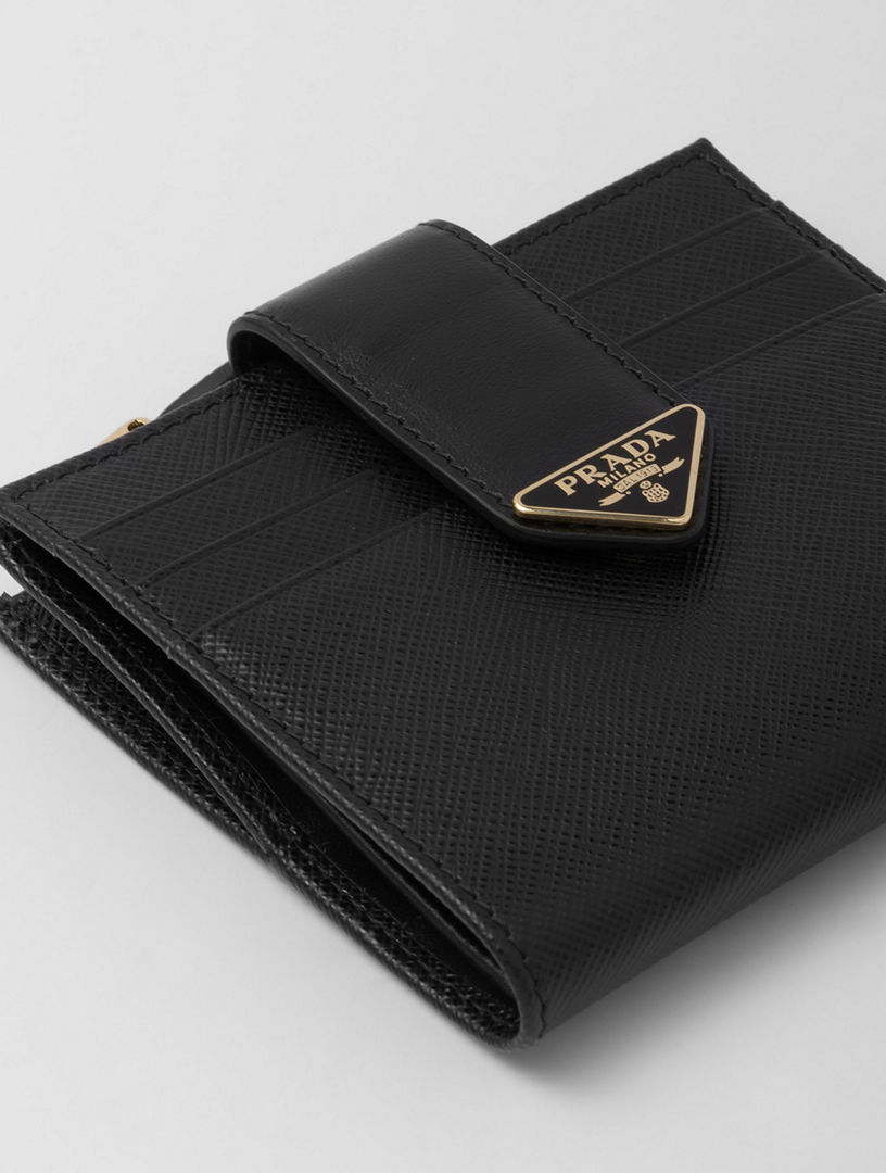 PRADA Small Saffiano And Smooth Leather Wallet | Holt Renfrew