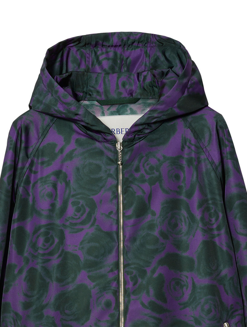 Burberry Reversible Nylon Jacket With Storm Print, Size Medium