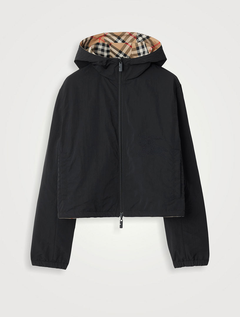 BURBERRY Cropped Reversible Check Jacket | Holt Renfrew