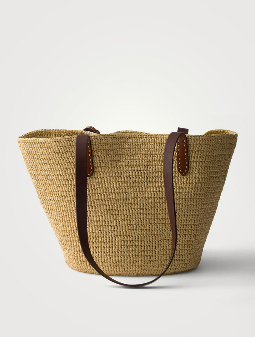 PRADA Medium Crochet And Leather Tote Bag | Holt Renfrew