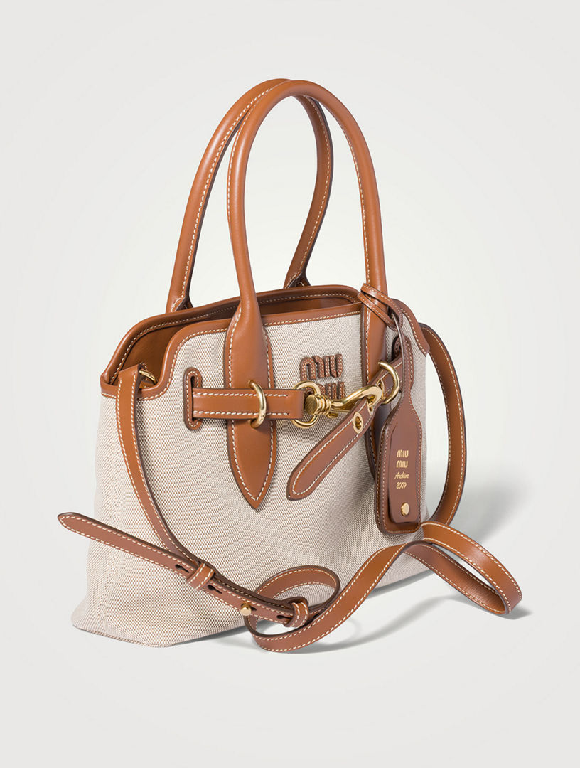 MIU MIU Aventure Canvas And Leather Bag | Holt Renfrew