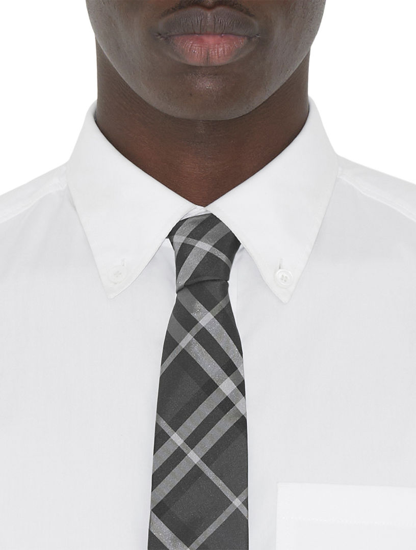 Burberry classic check hot sale tie