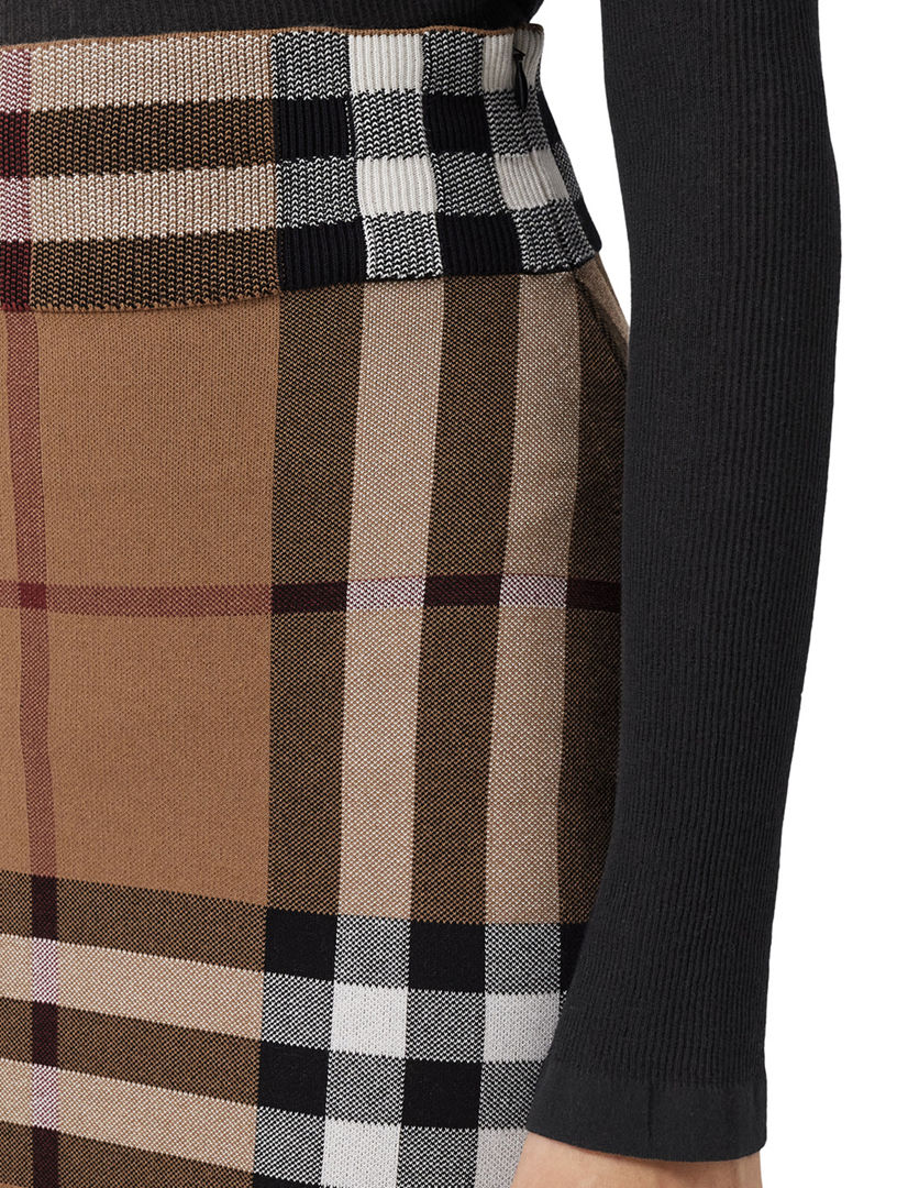 Burberry silk hot sale skirt